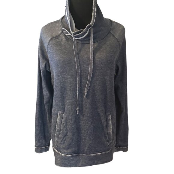 Green Tea gray mockneck sweatshirt size S - Picture 1 of 6